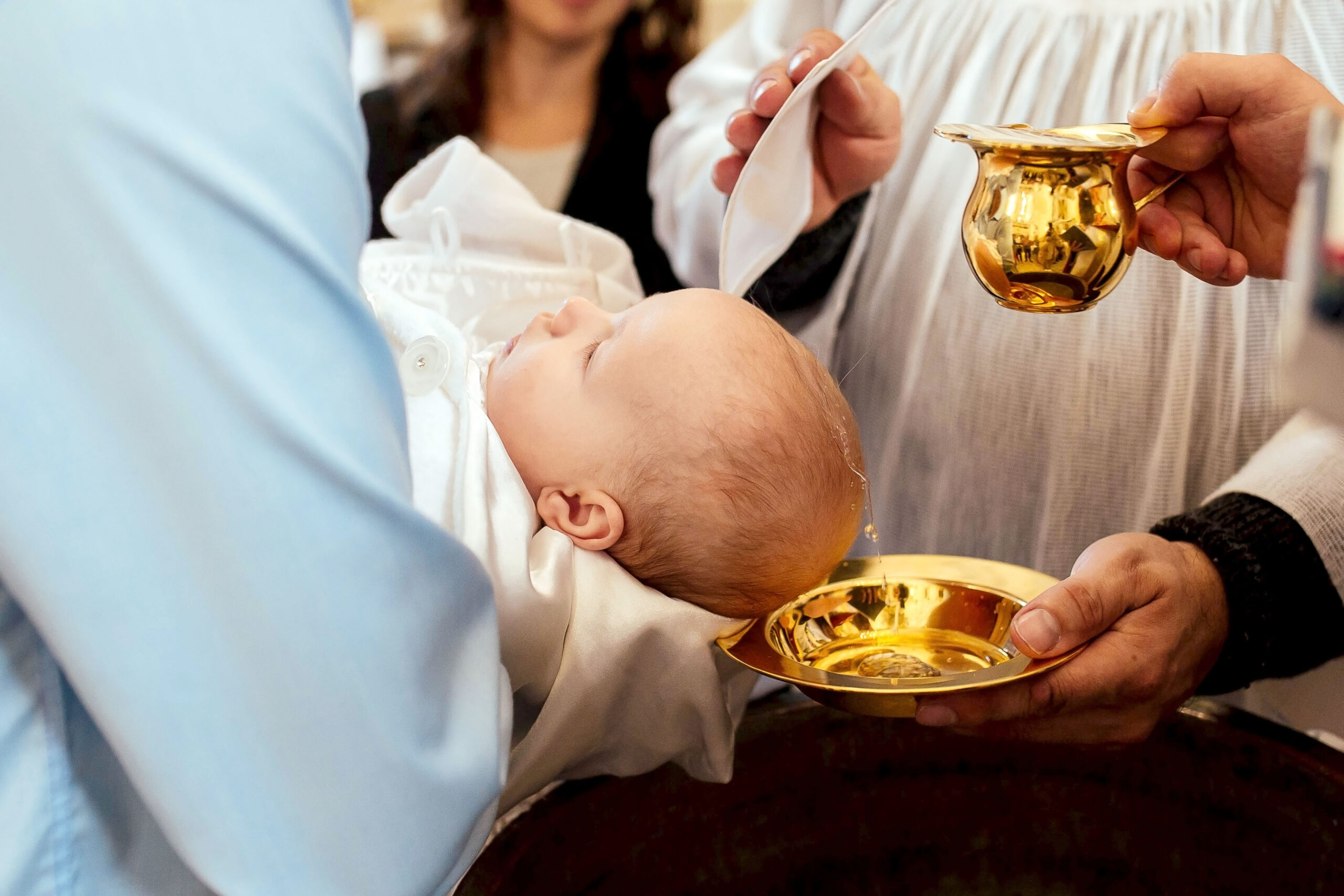 Orthodox Church. The rite of baptism of newborns