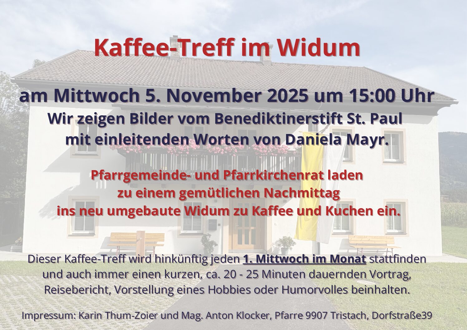 Kaffee-Treff im Widum