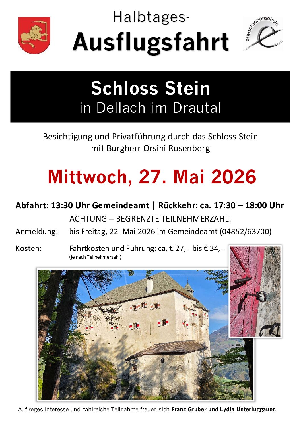 Einladung zur Halbtages-Ausflugsfahrt
