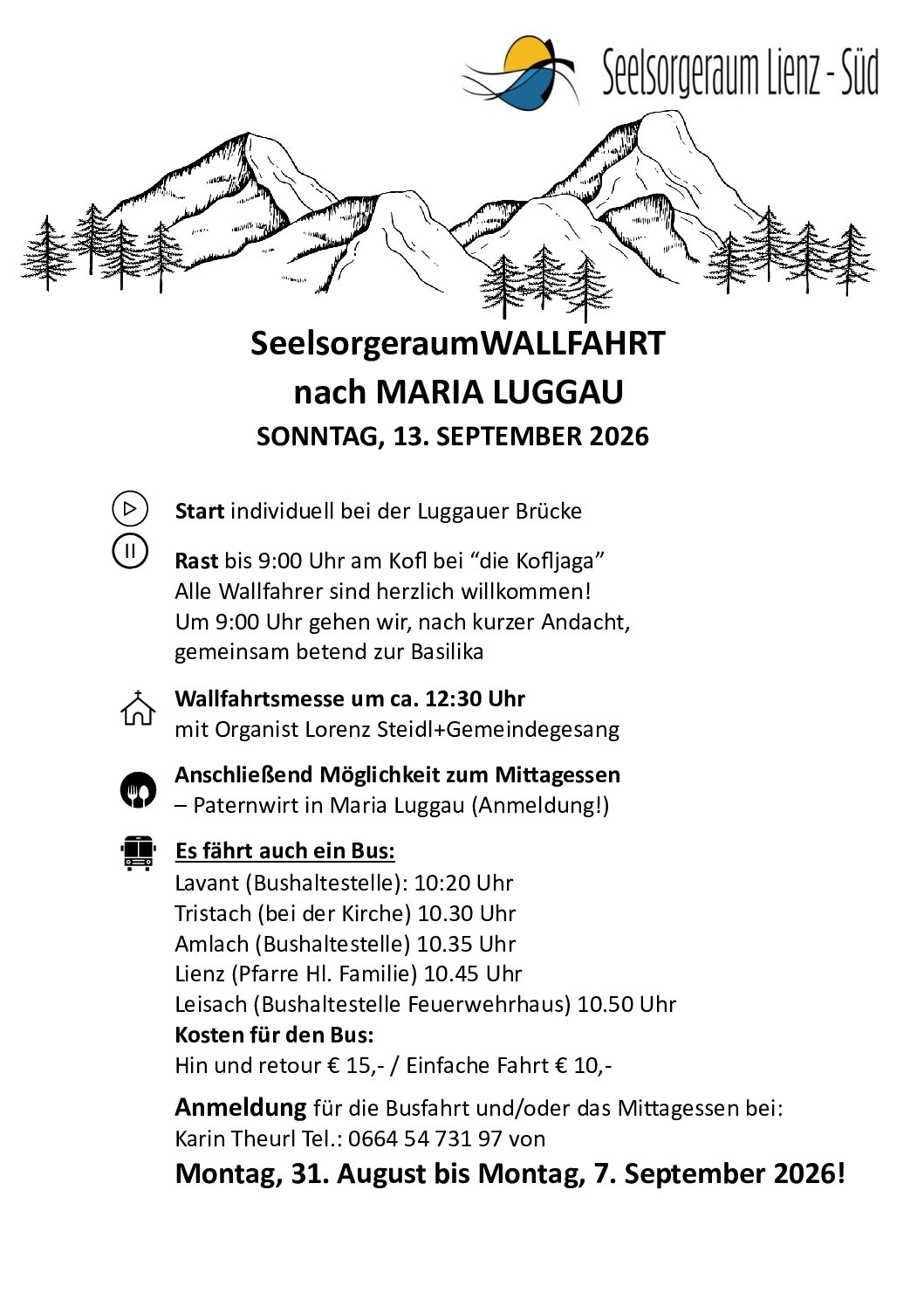 Seelsorgeraum-Wallfahrt nach Maria Luggau