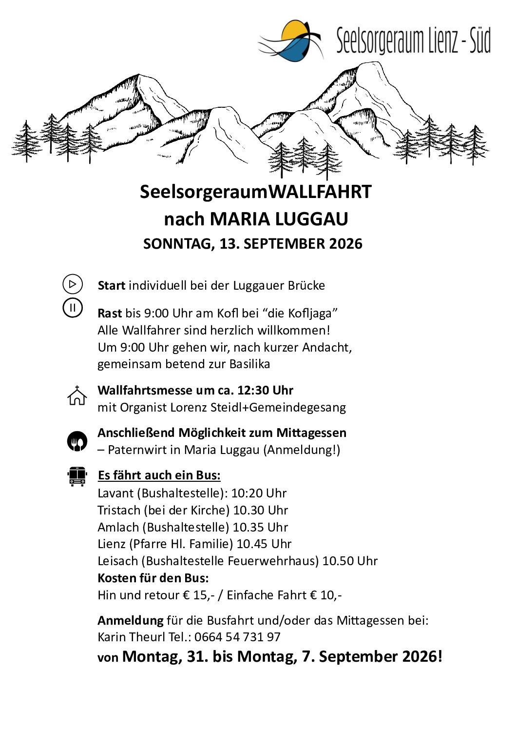 Seelsorgeraum-Wallfahrt nach Maria Luggau