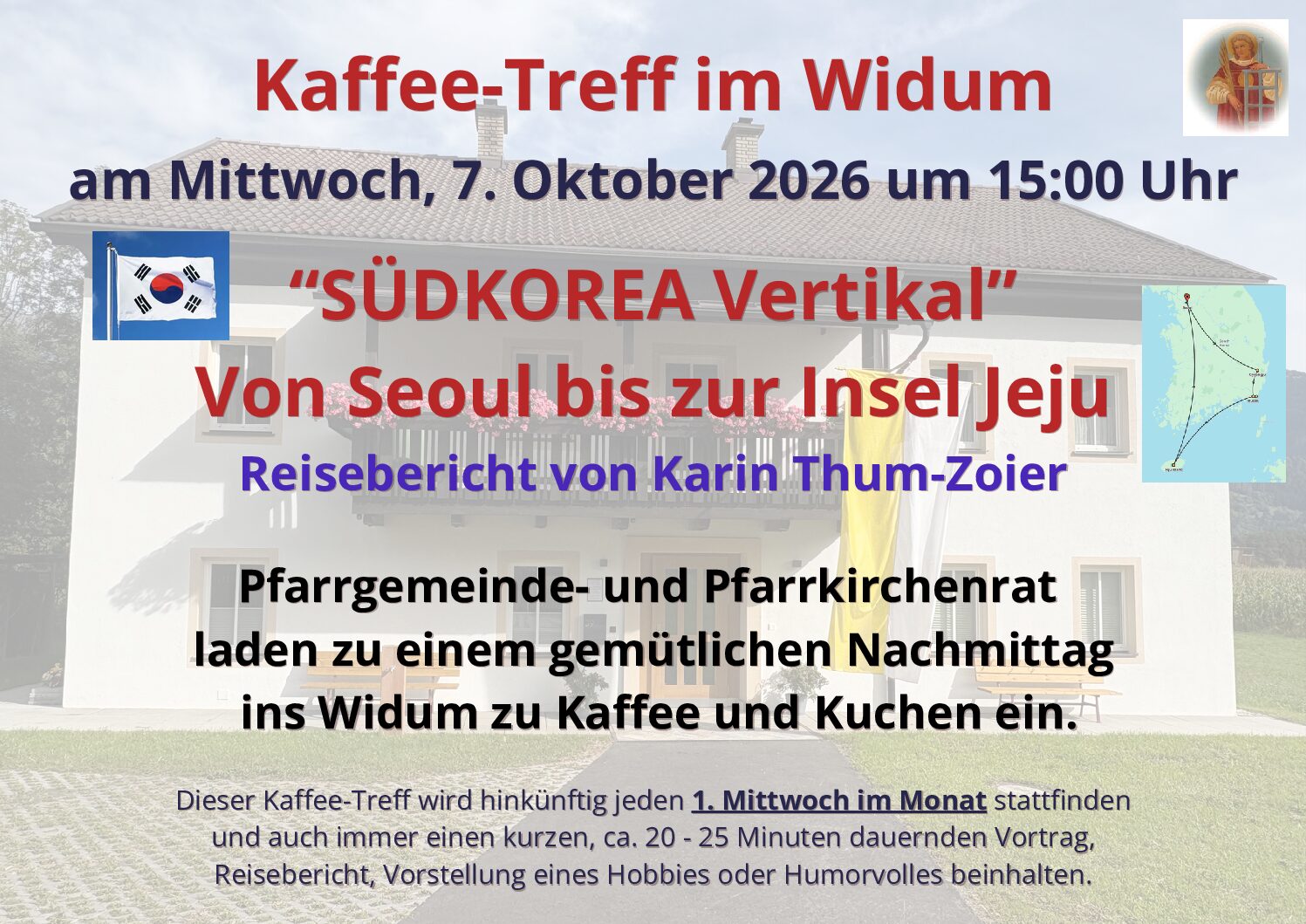 Einladung zum Kaffee-Treff im Widum Tristach